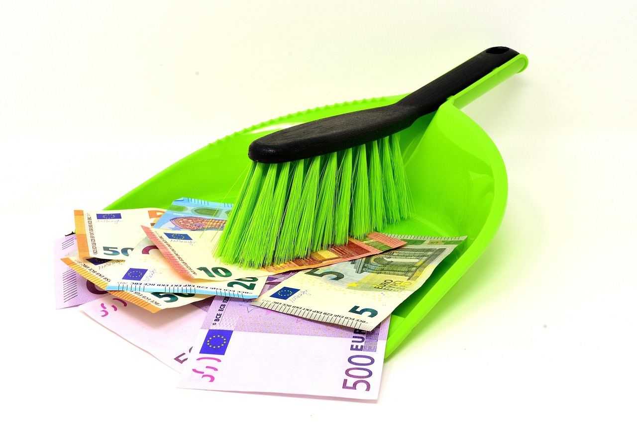 Donna delle pulizie al lavoro, con attrezzatura e prodotti per la pulizia in un ambiente domestico.