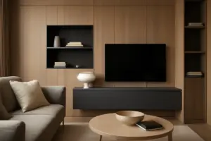 Boiserie moderne in soggiorno: materiali innovativi e soluzioni salva-spazio